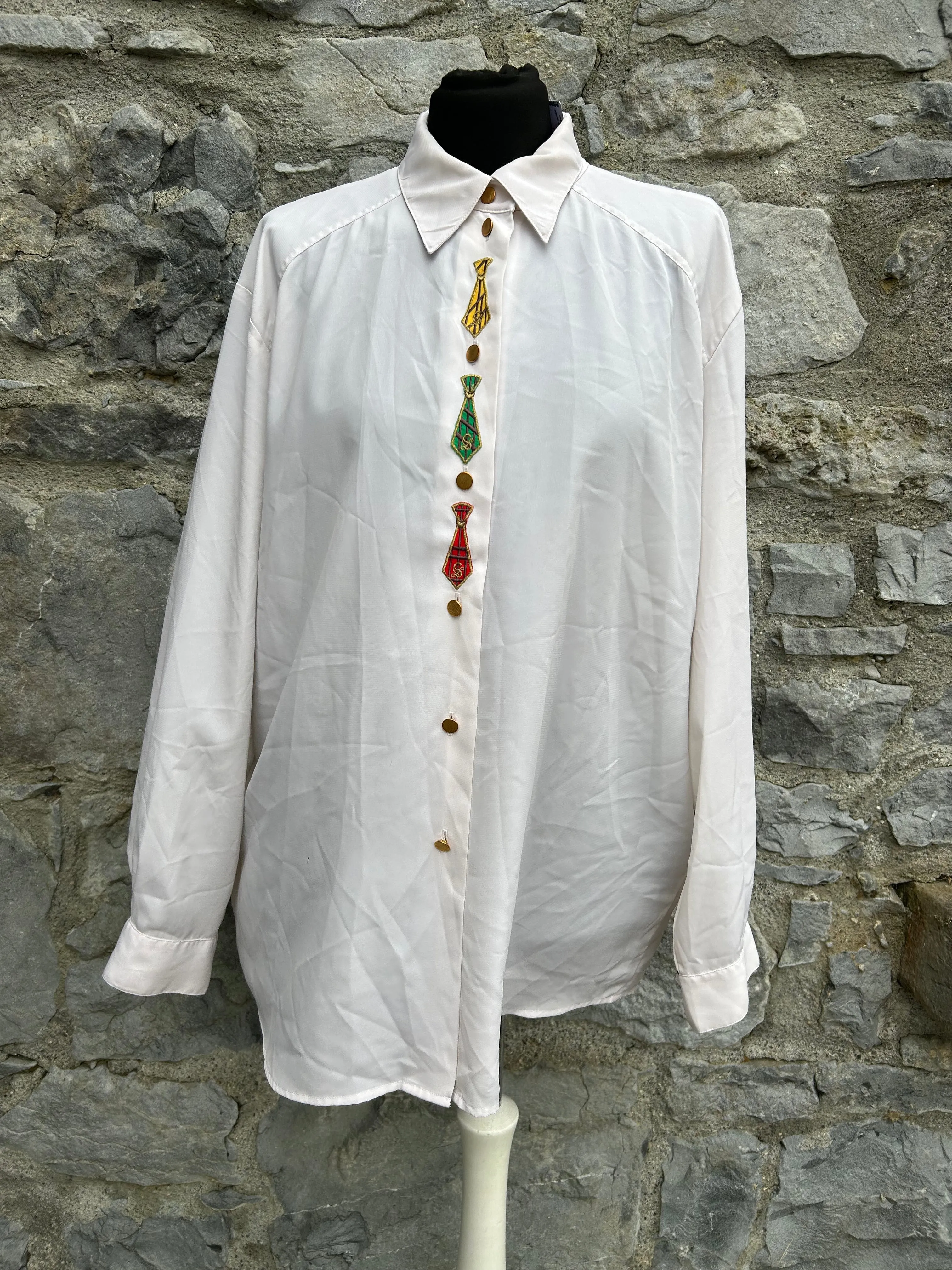 80s tie blouse uk 18