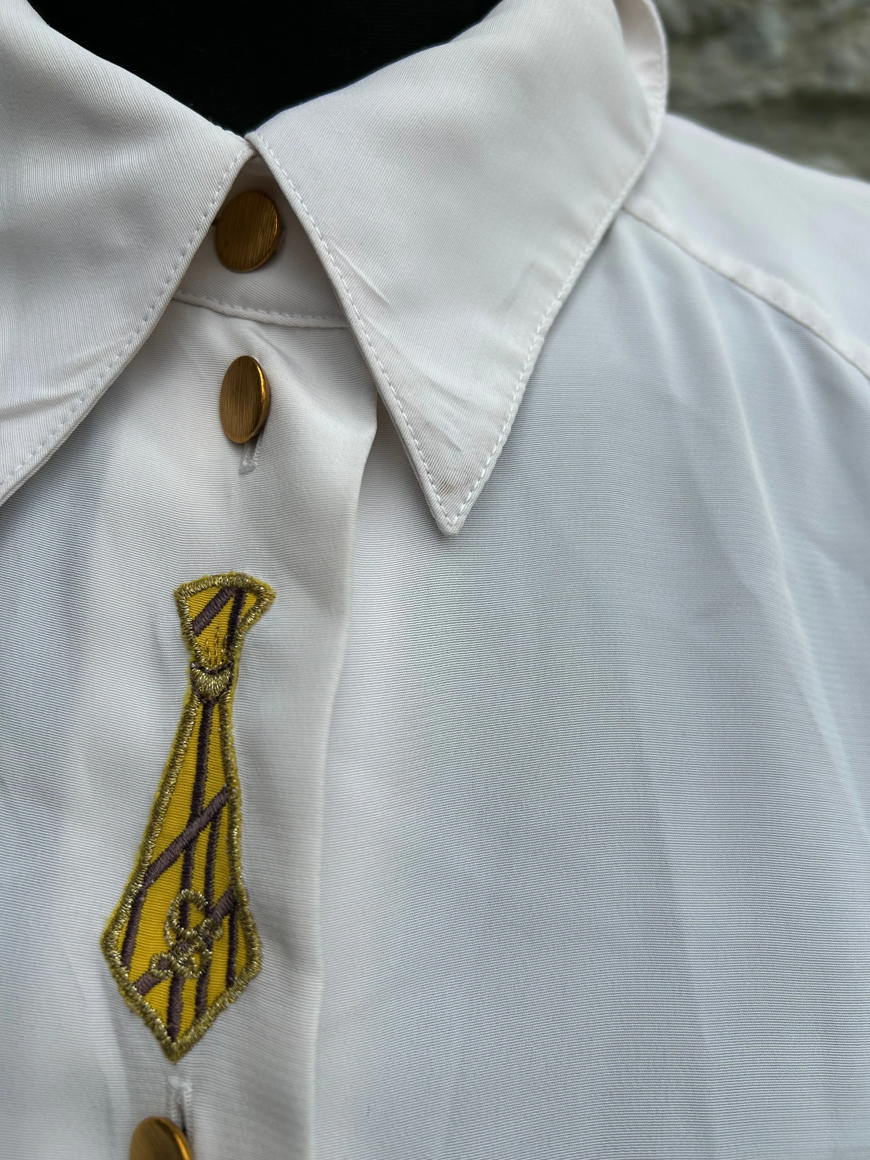 80s tie blouse uk 18
