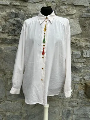 80s tie blouse uk 18