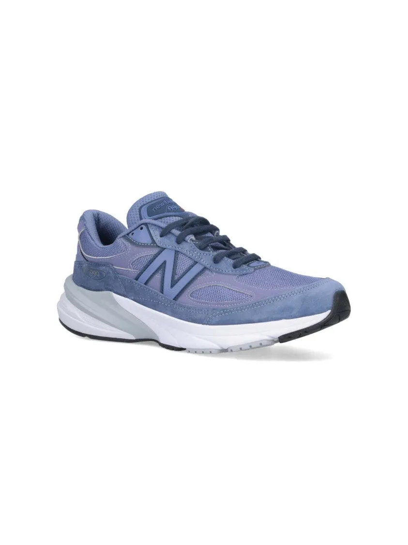 990V6 Sneakers In Purple Suede And Mesh