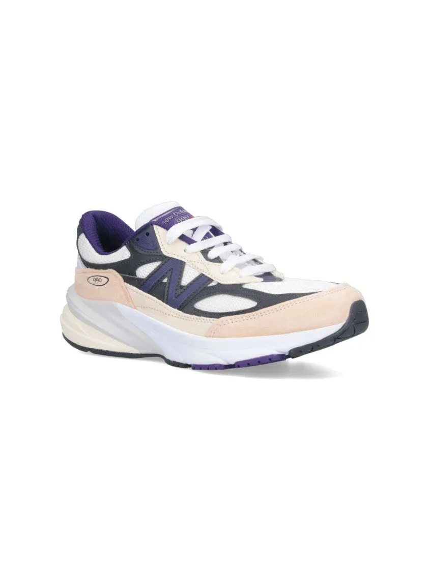 990V6 Sneakers In Suede And Multicolor Mesh