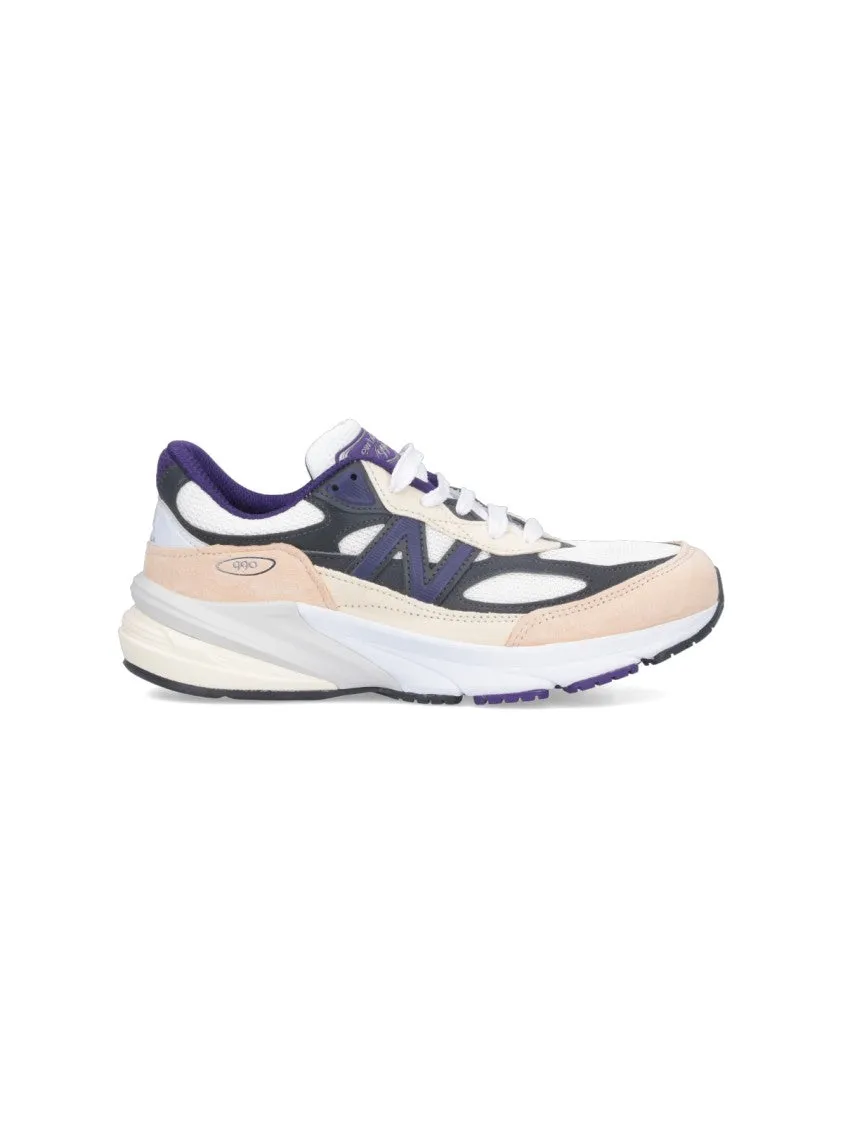 990V6 Sneakers In Suede And Multicolor Mesh