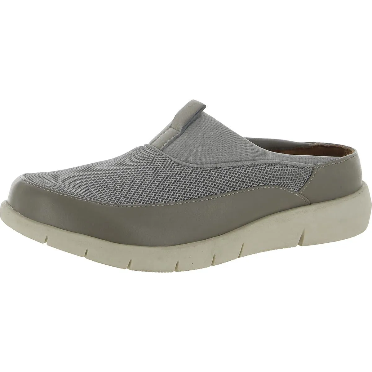 Aberdeen Sport Womens Mesh Leather Trim Slip-On Sneakers