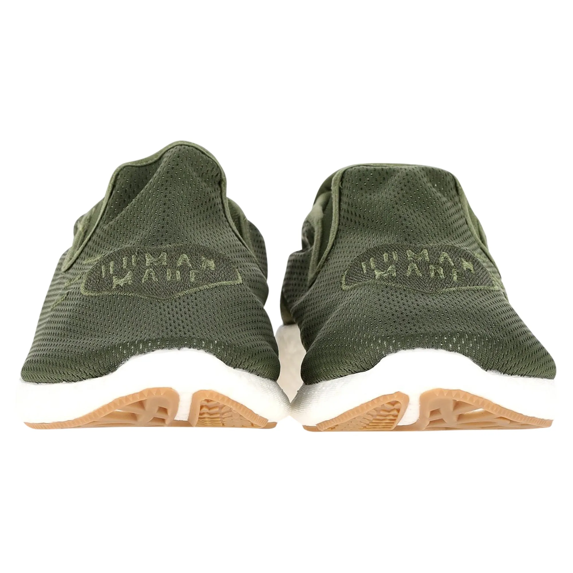 Adidas Originals Human Made Pure Logo-Appliqud Mesh Slip-On Sneakers in Green Synthetic