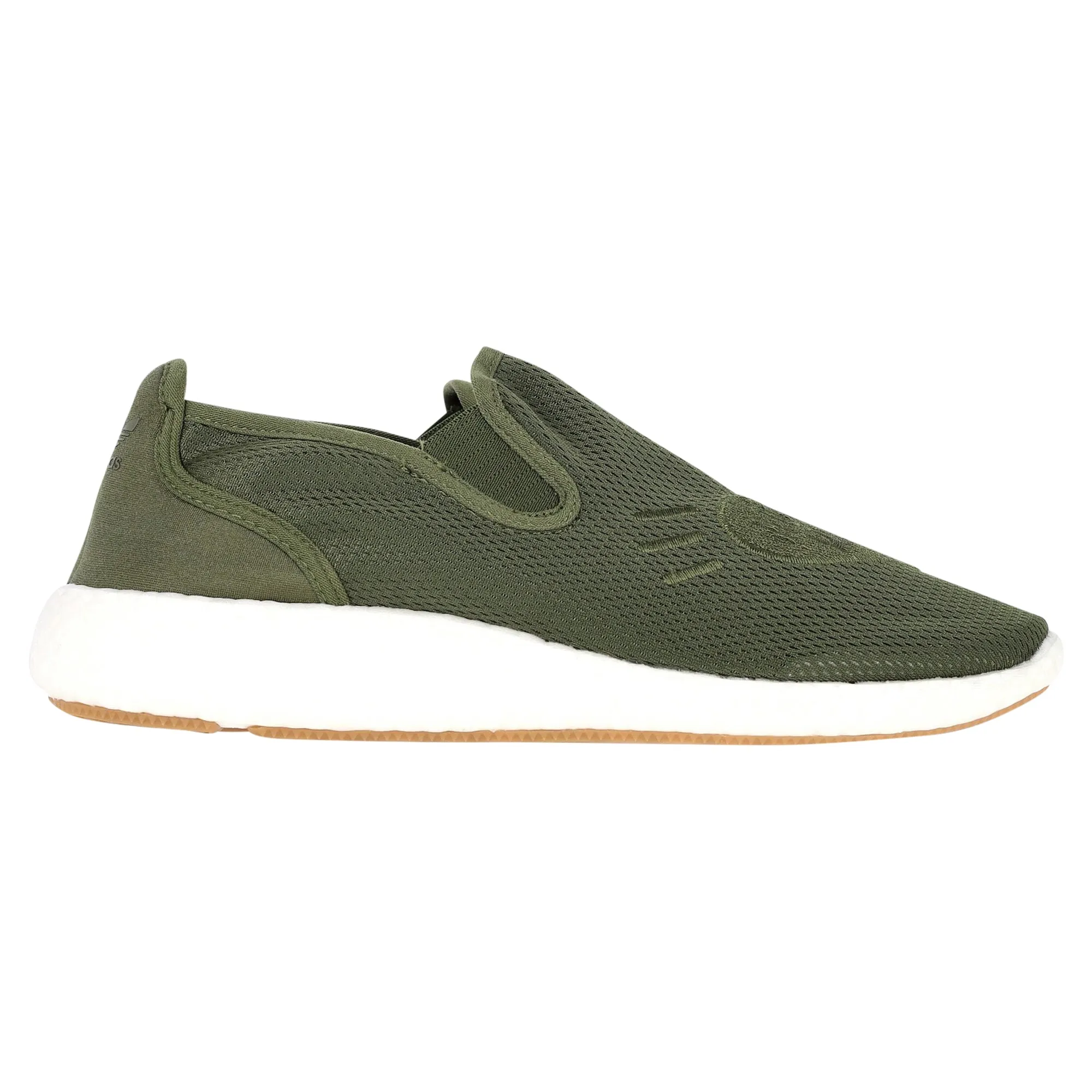 Adidas Originals Human Made Pure Logo-Appliqud Mesh Slip-On Sneakers in Green Synthetic
