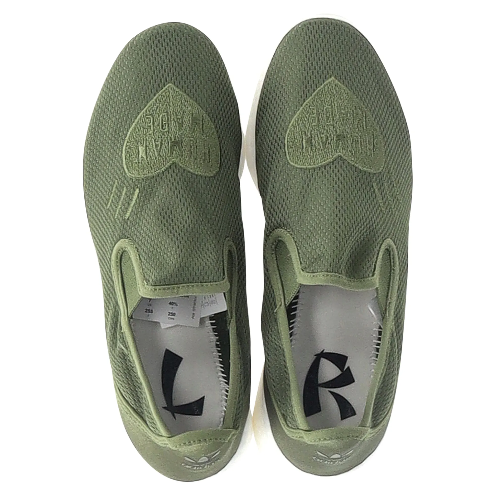 Adidas Originals Human Made Pure Logo-Appliqud Mesh Slip-On Sneakers in Green Synthetic