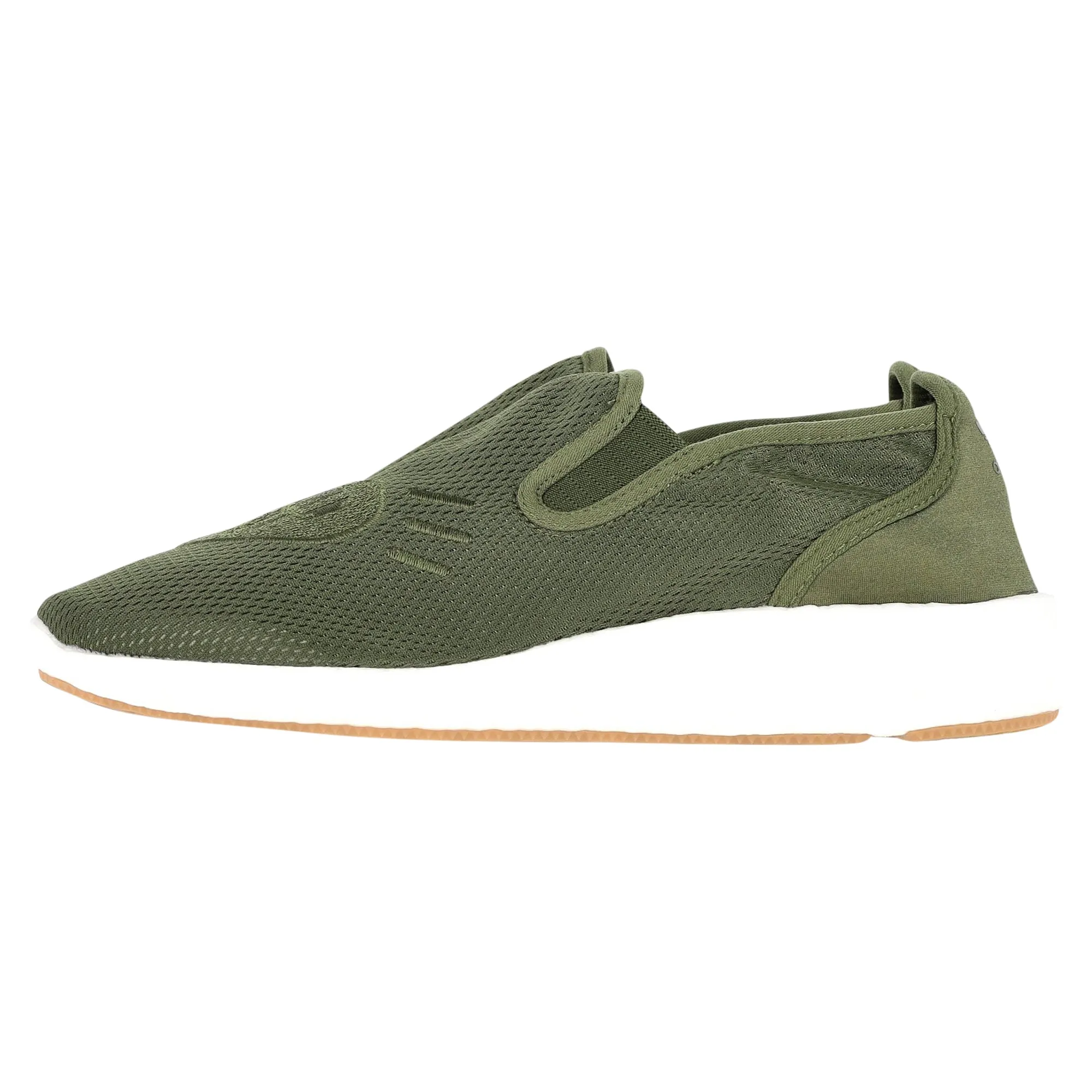 Adidas Originals Human Made Pure Logo-Appliqud Mesh Slip-On Sneakers in Green Synthetic