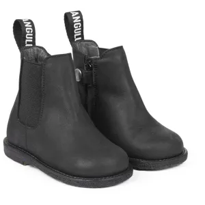 Angulus Black/Black Chelseastvle Med LAndobnd Og Zipthrough