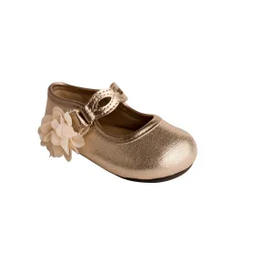 Baby Girl's Holiday Shoes In Champagne
