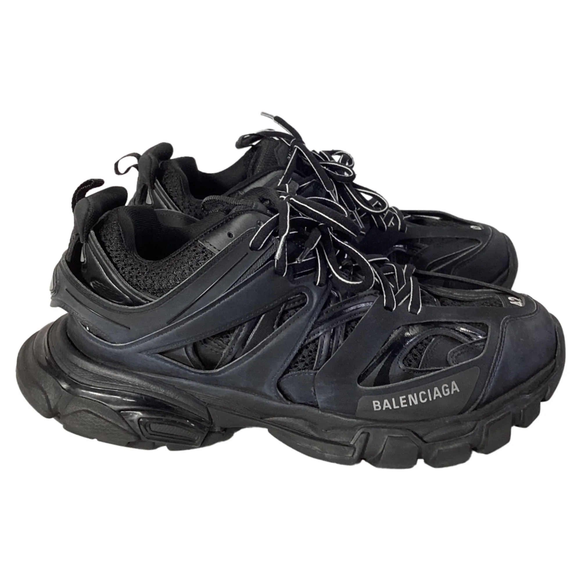 Balenciaga Track Sneakers in Black Polyurethane