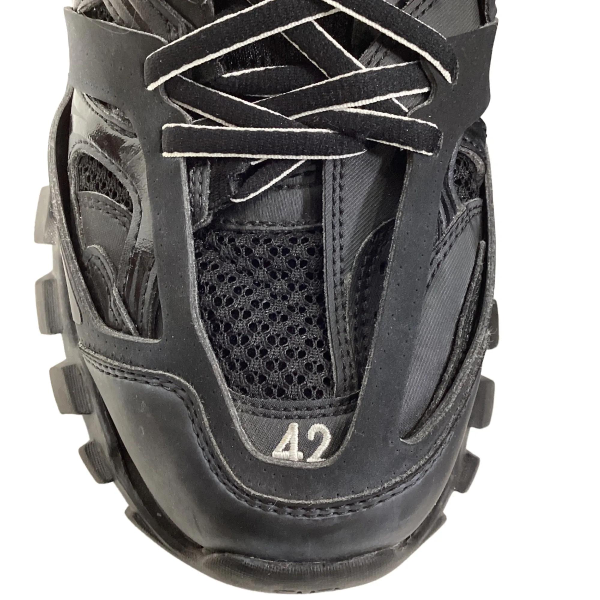 Balenciaga Track Sneakers in Black Polyurethane