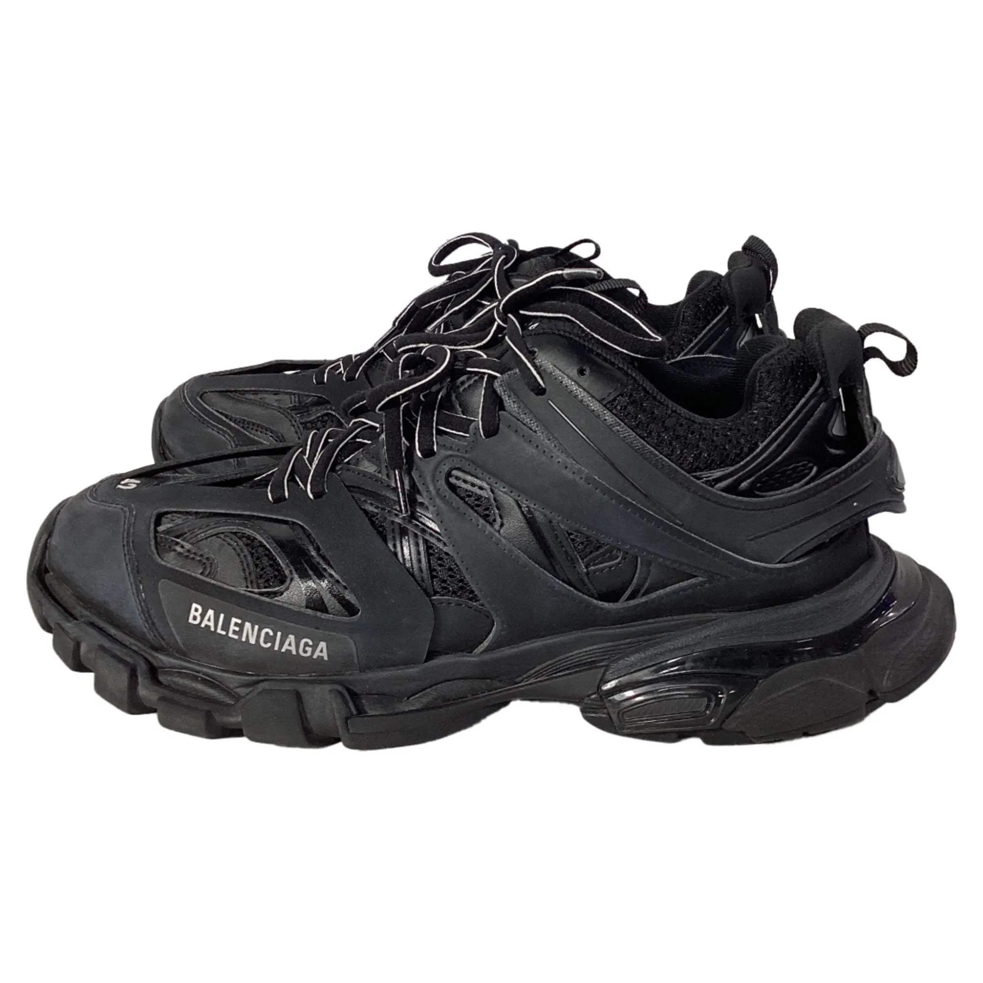 Balenciaga Track Sneakers in Black Polyurethane