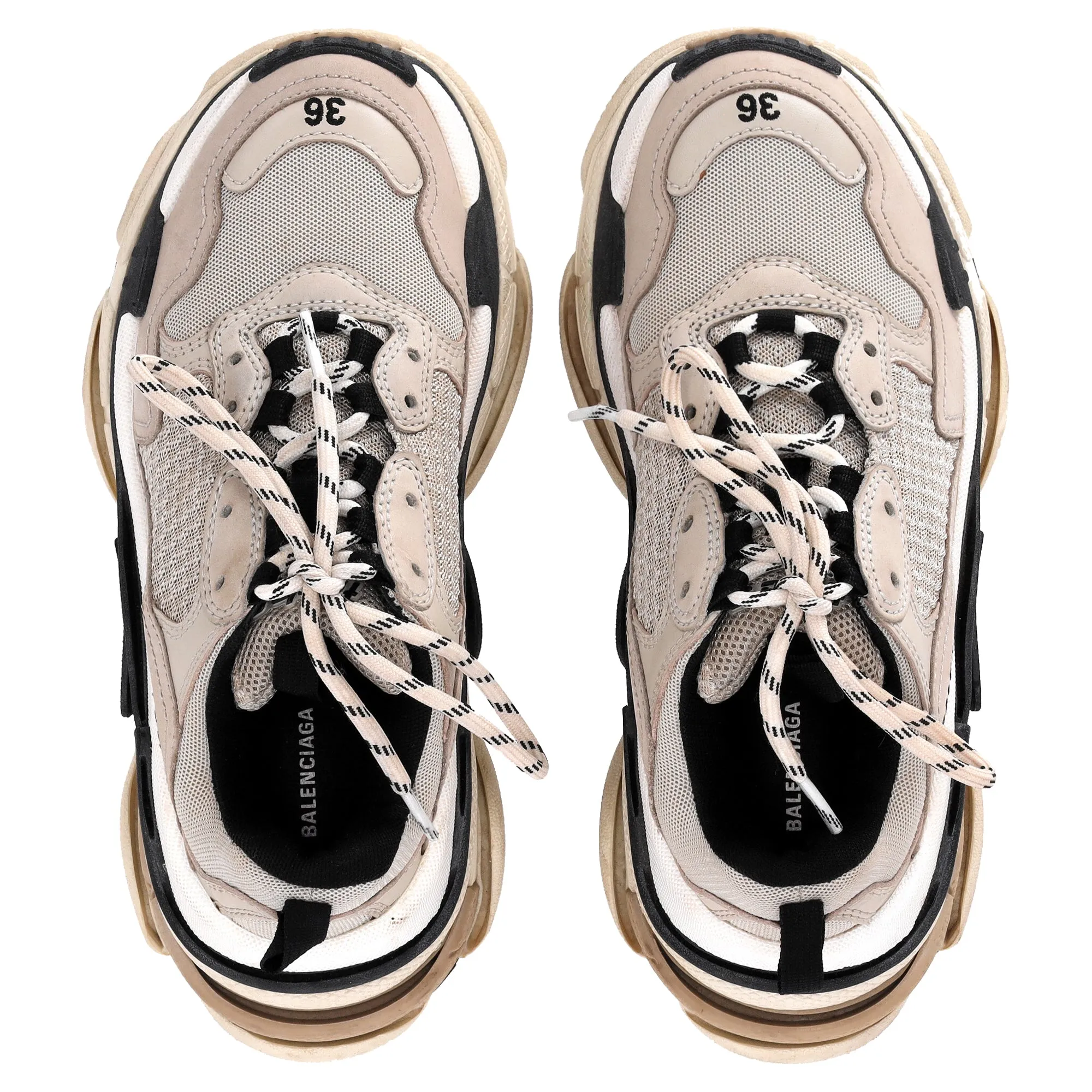 Balenciaga Triple S Sneakers in Beige Polyester