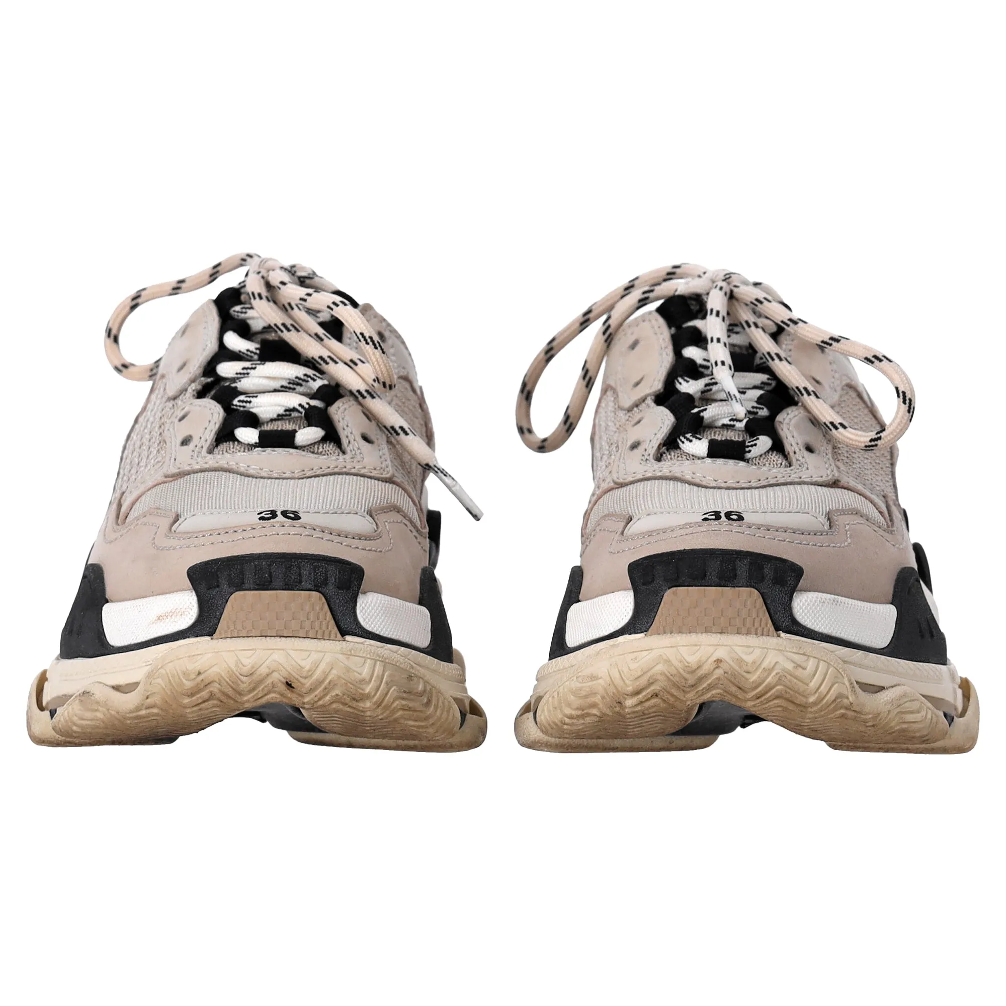 Balenciaga Triple S Sneakers in Beige Polyester
