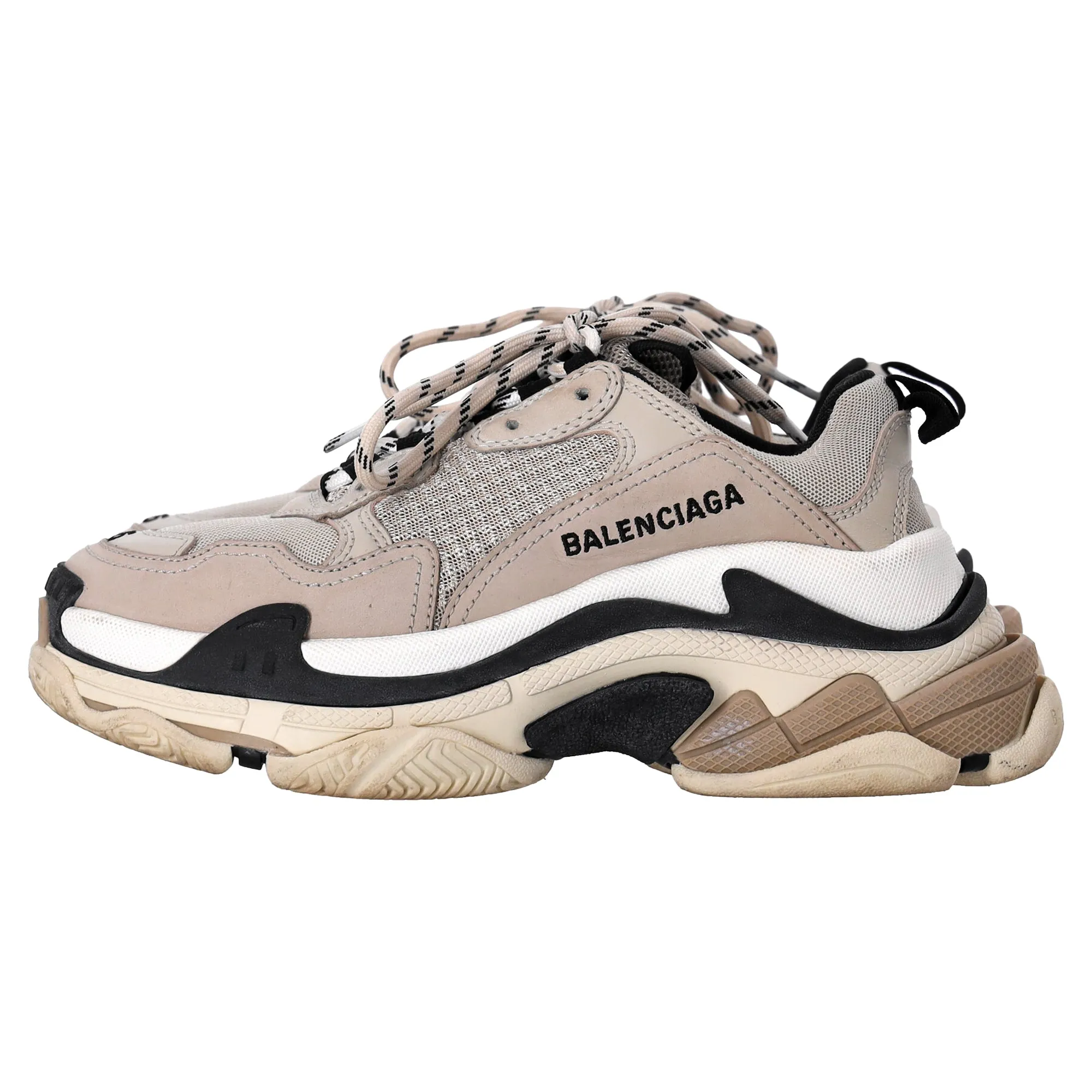 Balenciaga Triple S Sneakers in Beige Polyester