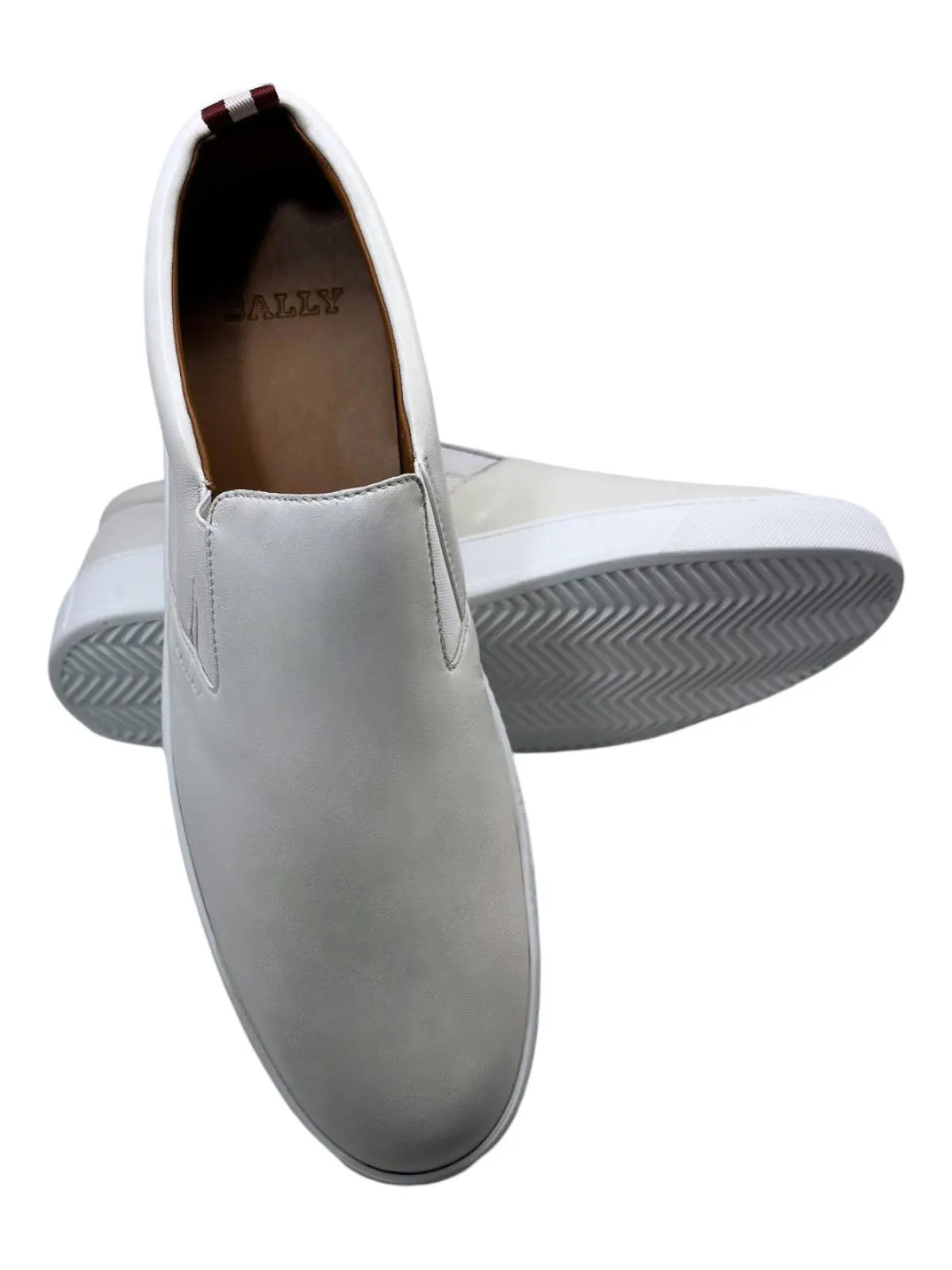 Bally Bently 6230476 Men's White Lamb Nappa Leather Sneakers
