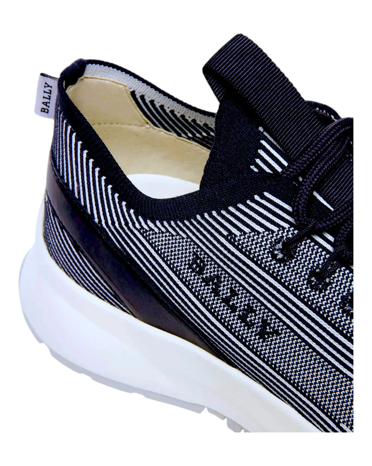 Bally Dean 6303305 Men's Dusty White/Midnight Fabric & Leather Sneaker