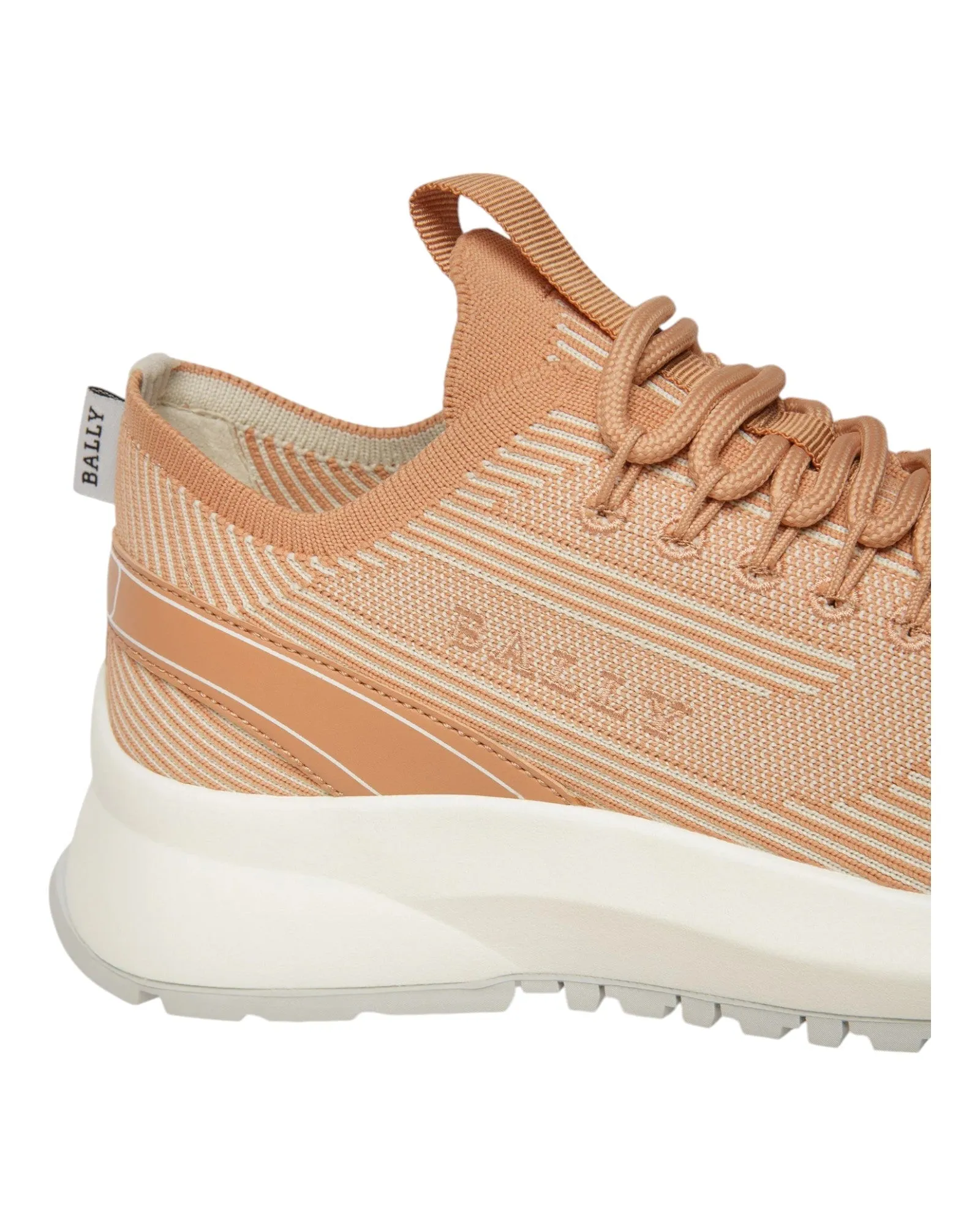 Bally Dean 6303443 Women's White/Peachy Fabric & Leather Sneaker
