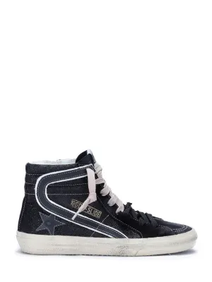 Black Glittery Slide Classic Sneakers