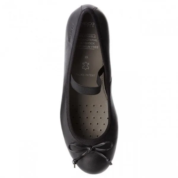 Black Jr Plie' Leather Ballerina Flats