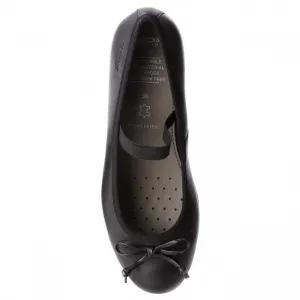 Black Jr Plie' Leather Ballerina Flats