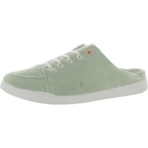 Breeze  Womens Frayed Hem Mule Slip-On Sneakers