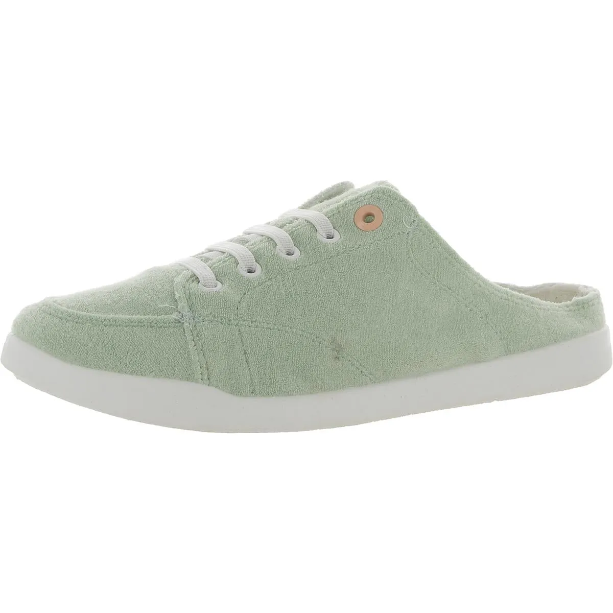 Breeze  Womens Frayed Hem Mule Slip-On Sneakers