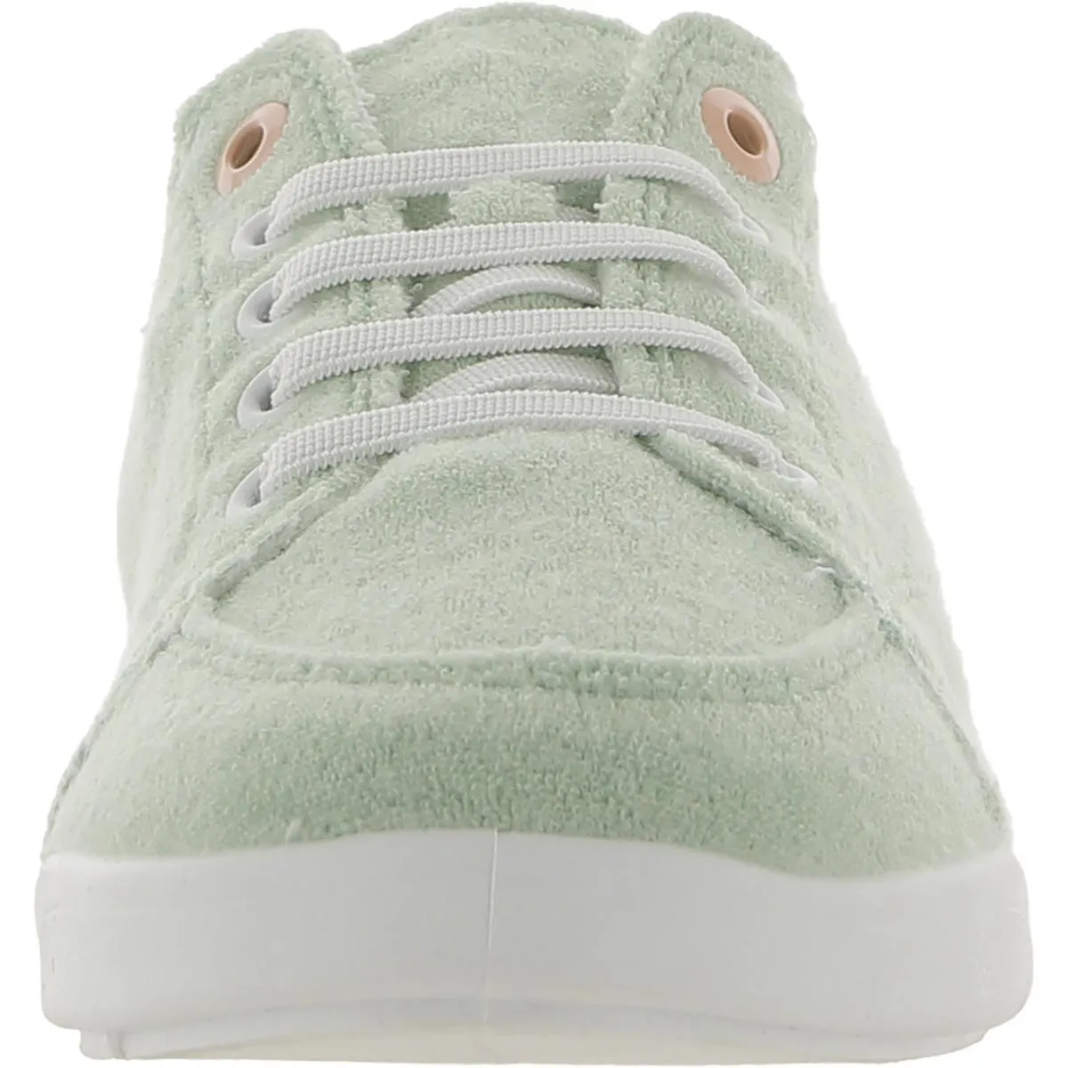 Breeze  Womens Frayed Hem Mule Slip-On Sneakers