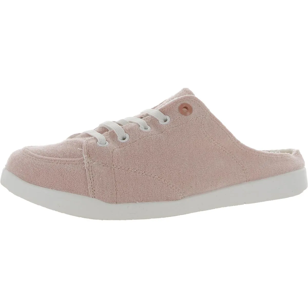 Breeze  Womens Frayed Hem Mule Slip-On Sneakers