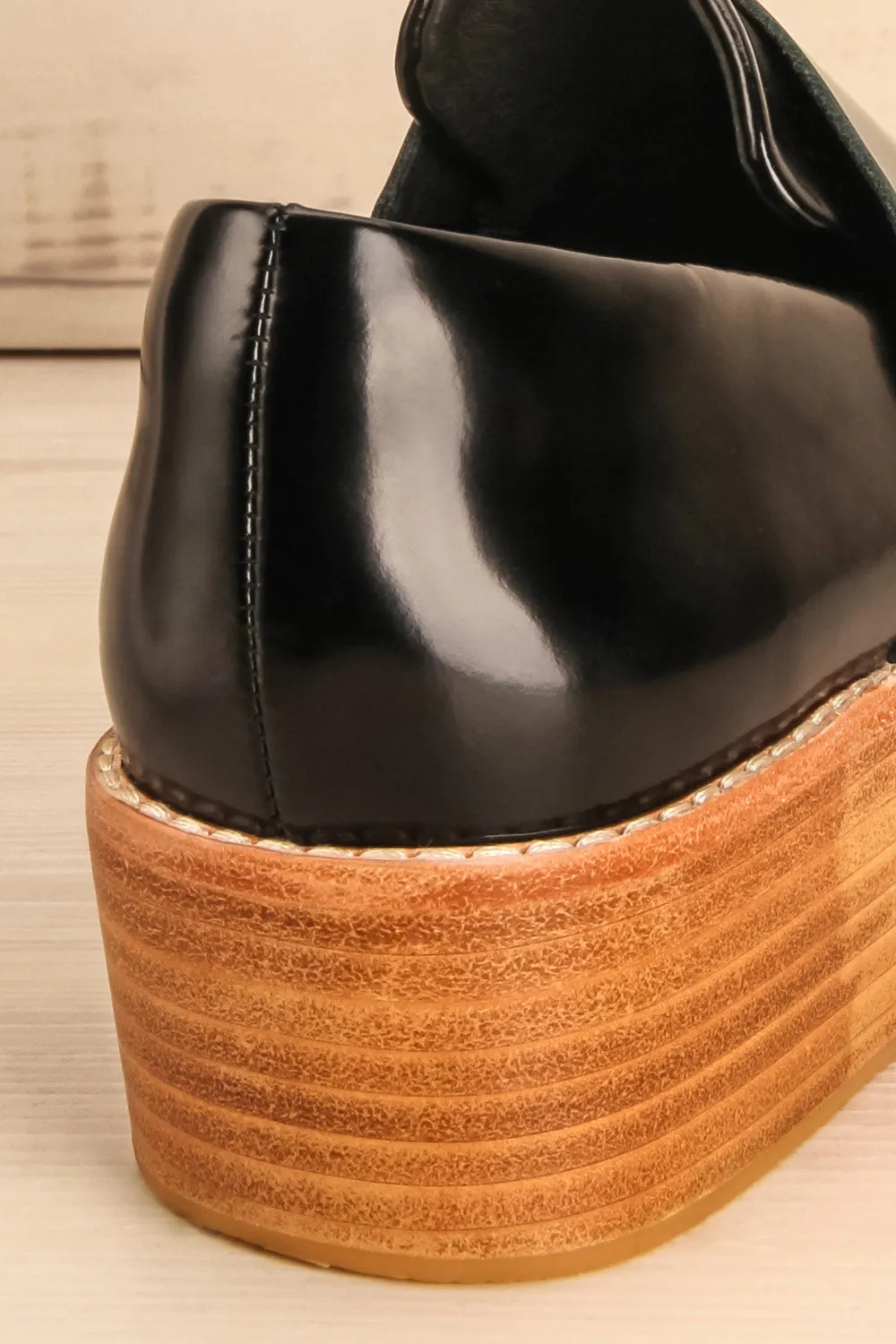 Camerota Wood | Black Platform Shoes