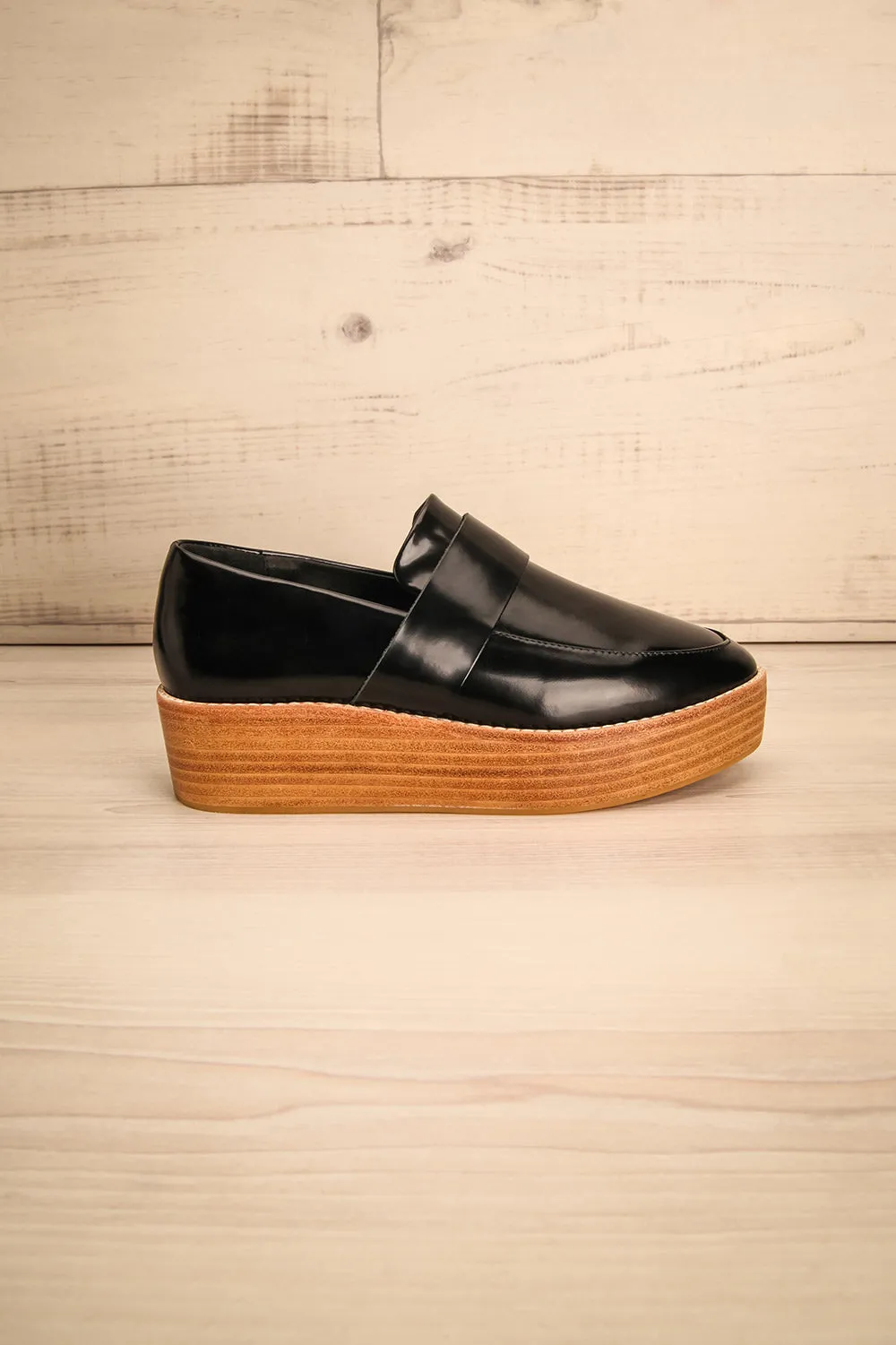 Camerota Wood | Black Platform Shoes