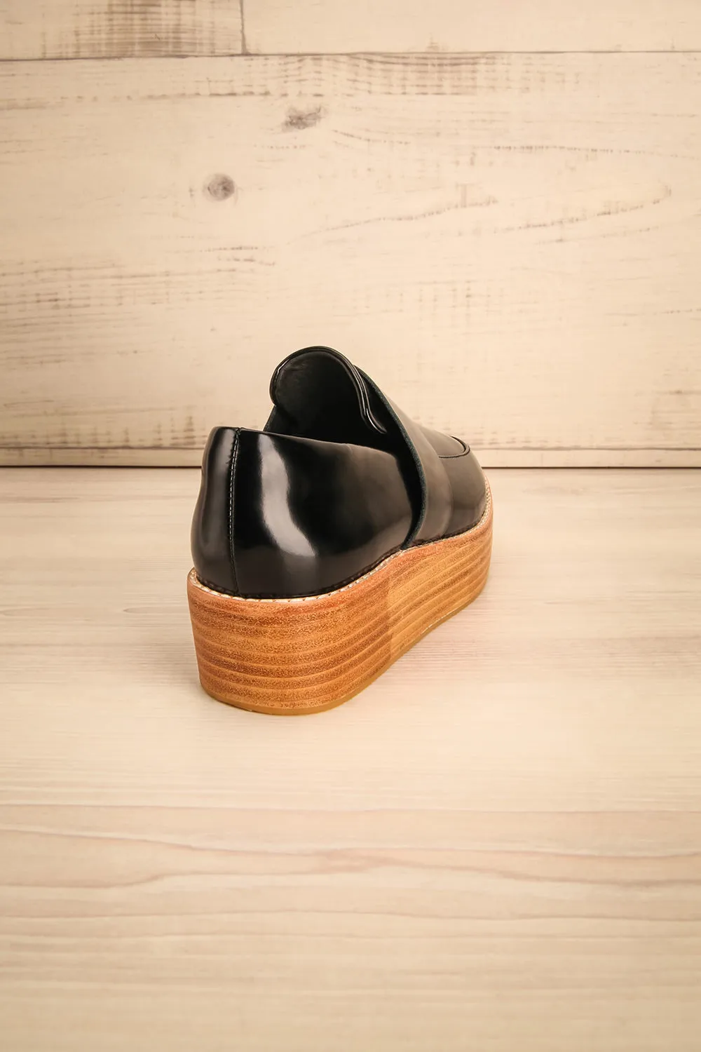 Camerota Wood | Black Platform Shoes