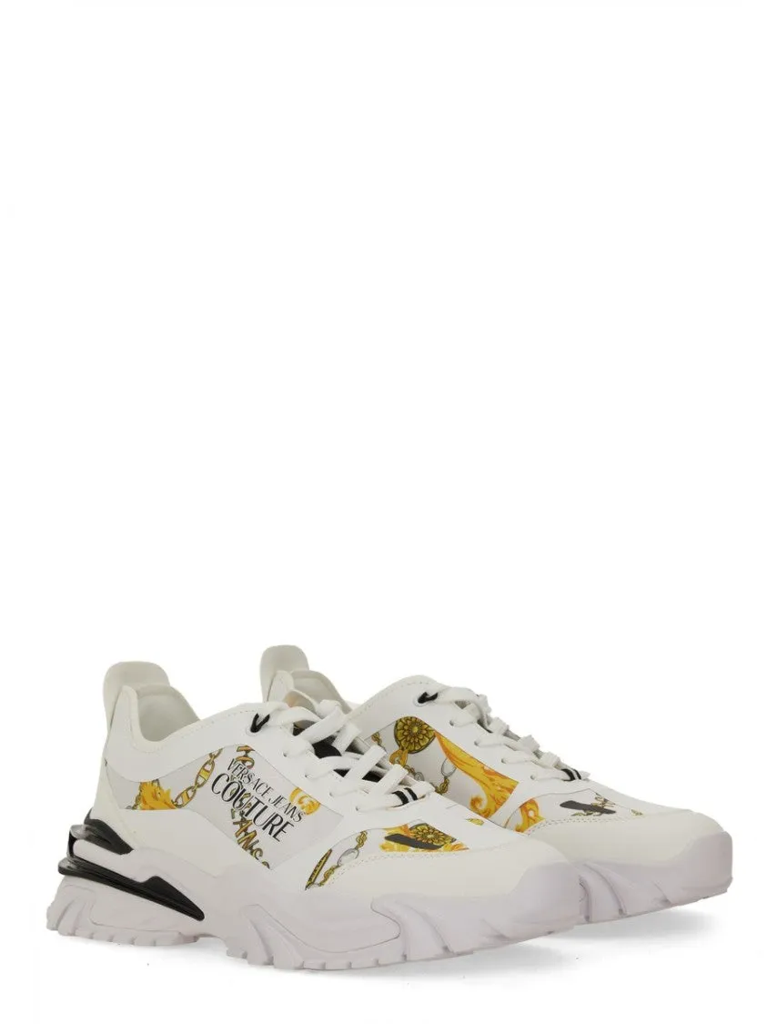 Chunky Sole Sneakers With Prominent Logo