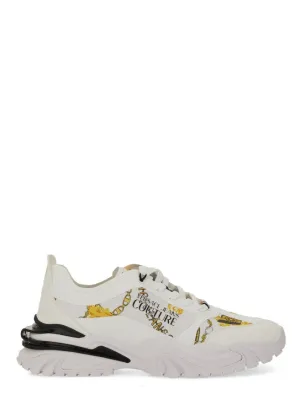 Chunky Sole Sneakers With Prominent Logo