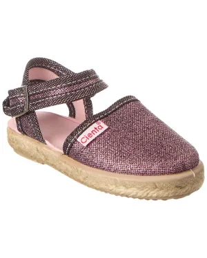 Cienta Valenciana Hebilla Metalizado Canvas Sandal