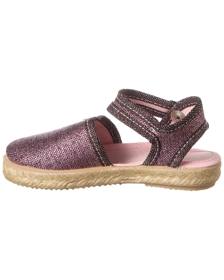 Cienta Valenciana Hebilla Metalizado Canvas Sandal