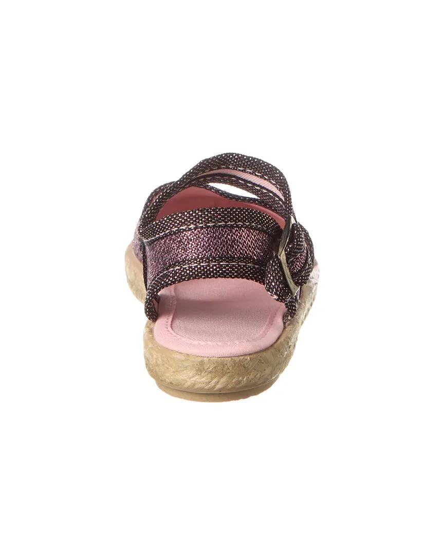 Cienta Valenciana Hebilla Metalizado Canvas Sandal
