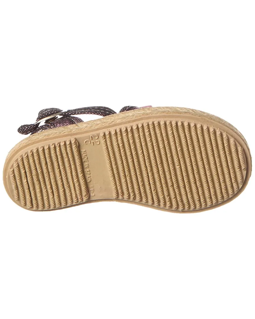 Cienta Valenciana Hebilla Metalizado Canvas Sandal
