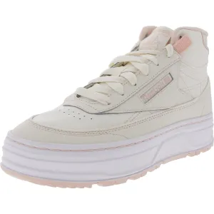 Club C Geo Mid Womens Perforated Leather Casual And Fashion Sneakers