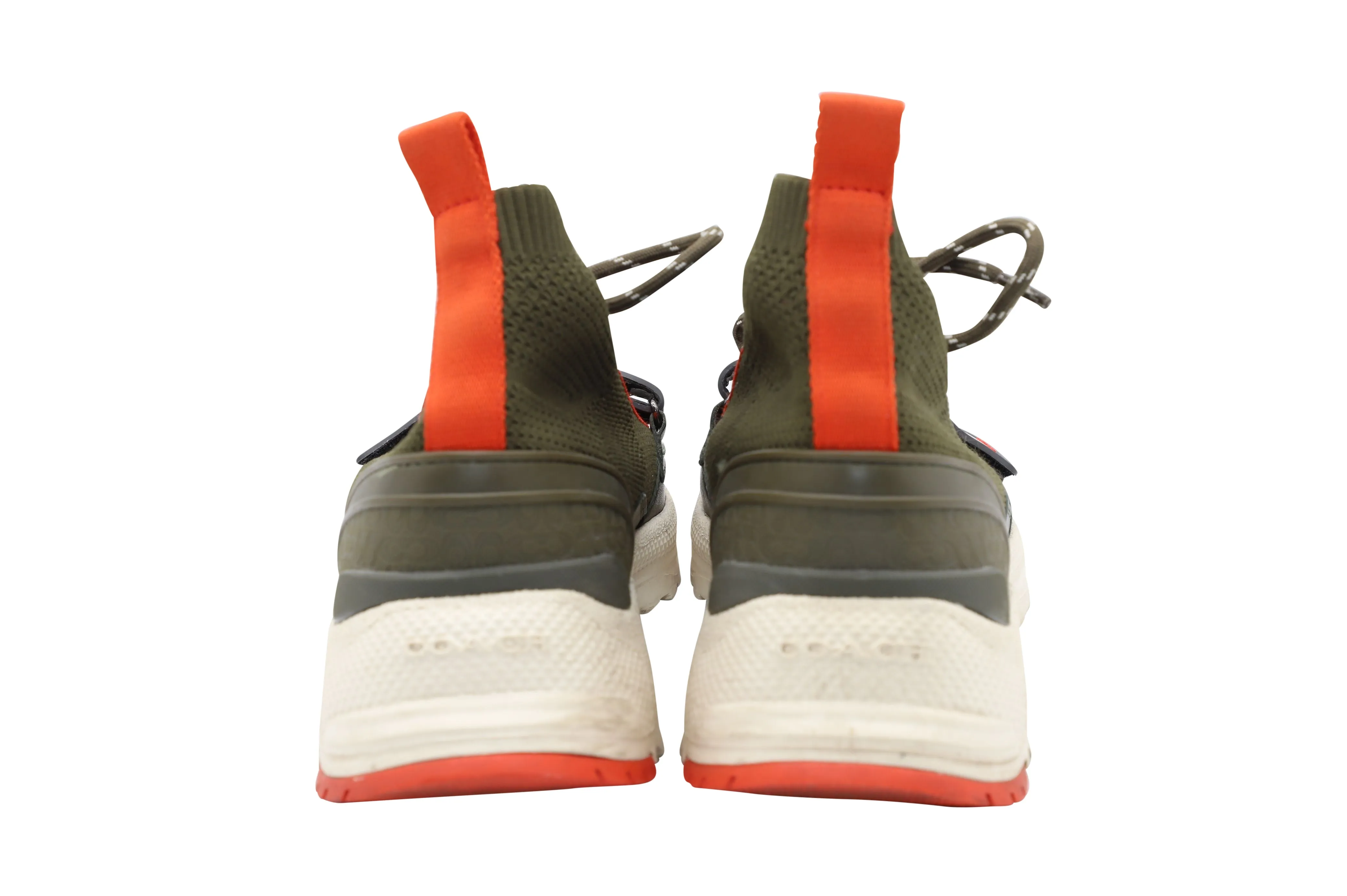 Coach C243 One Strap Runner Sneakers in Olive Leather