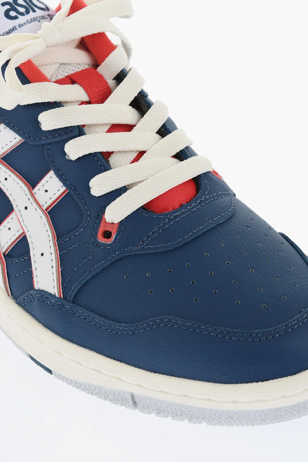 Comme Des Garons Asics Color Block Leather Low-Top Sneakers