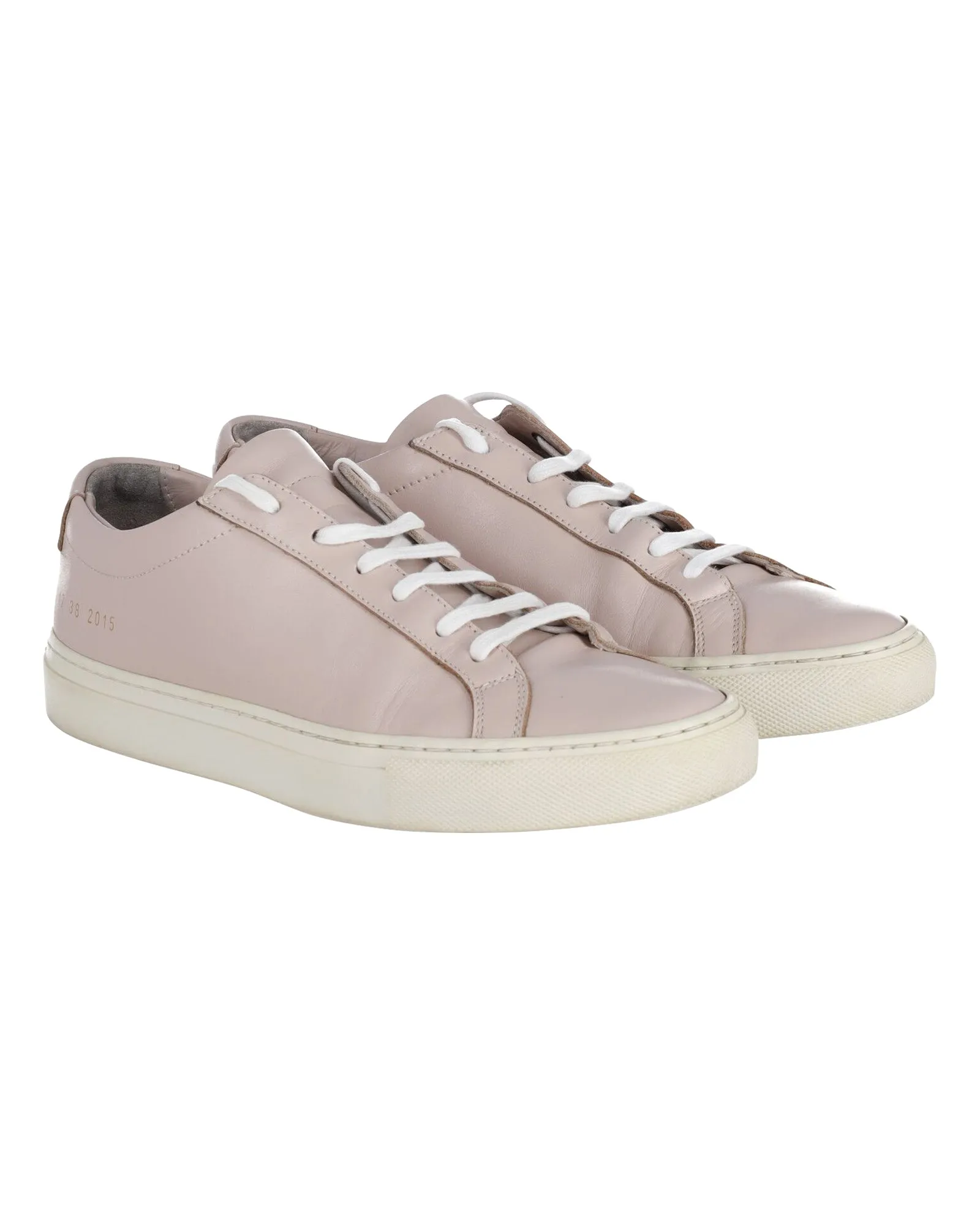 Common Projects Achilles Leather Sneakers in Light Pink Leather