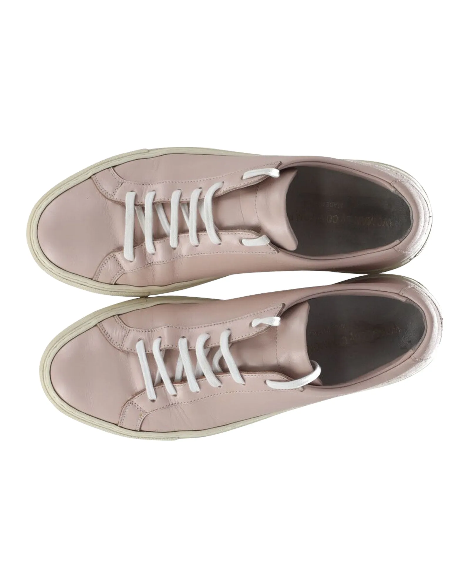 Common Projects Achilles Leather Sneakers in Light Pink Leather