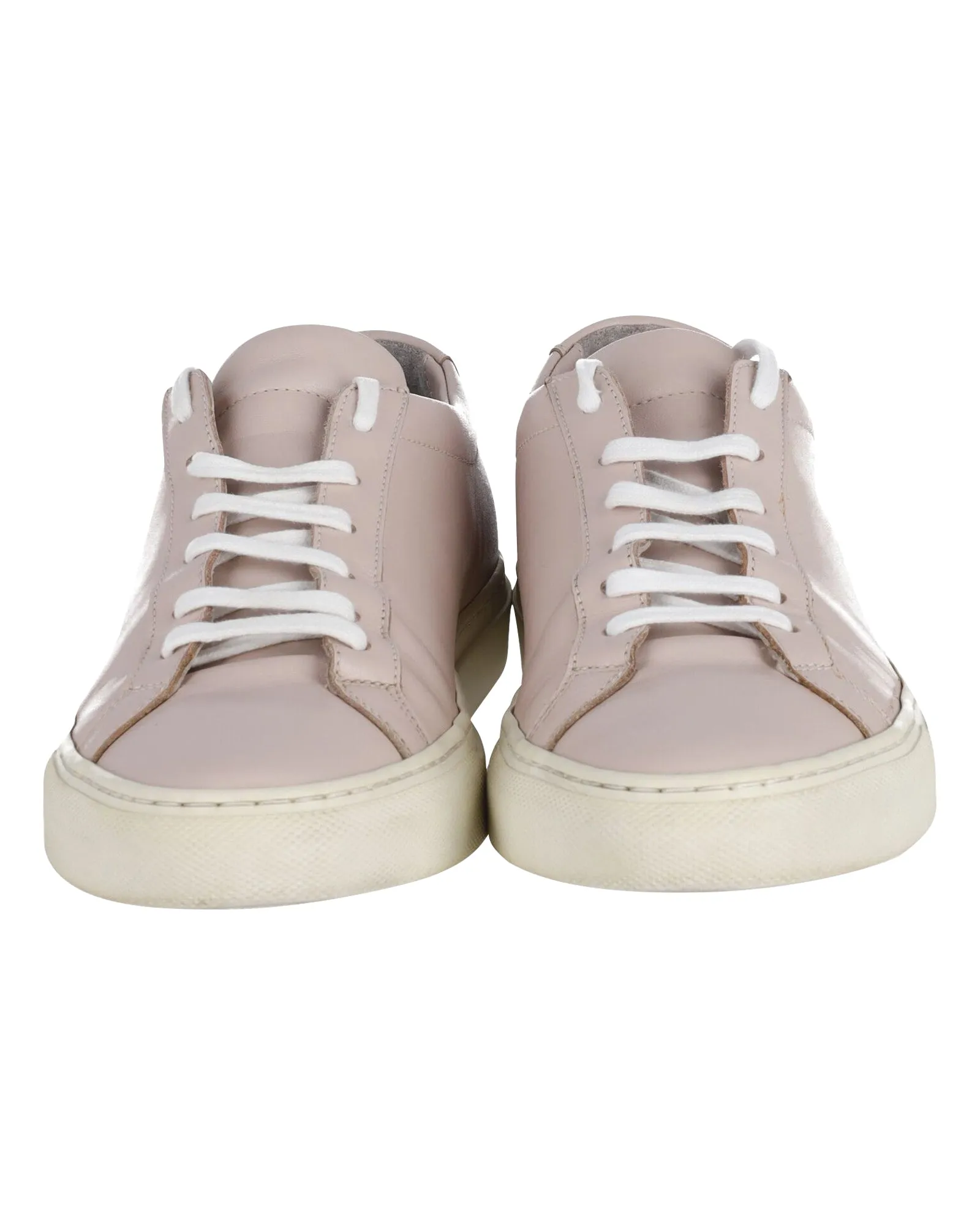 Common Projects Achilles Leather Sneakers in Light Pink Leather