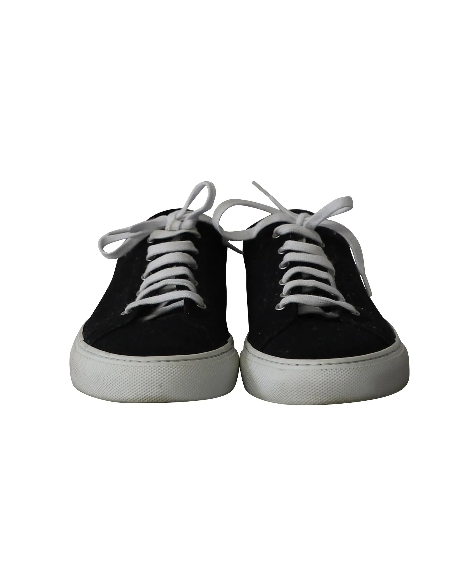 Common Projects Achilles Low Sneakers in Black Canvas
