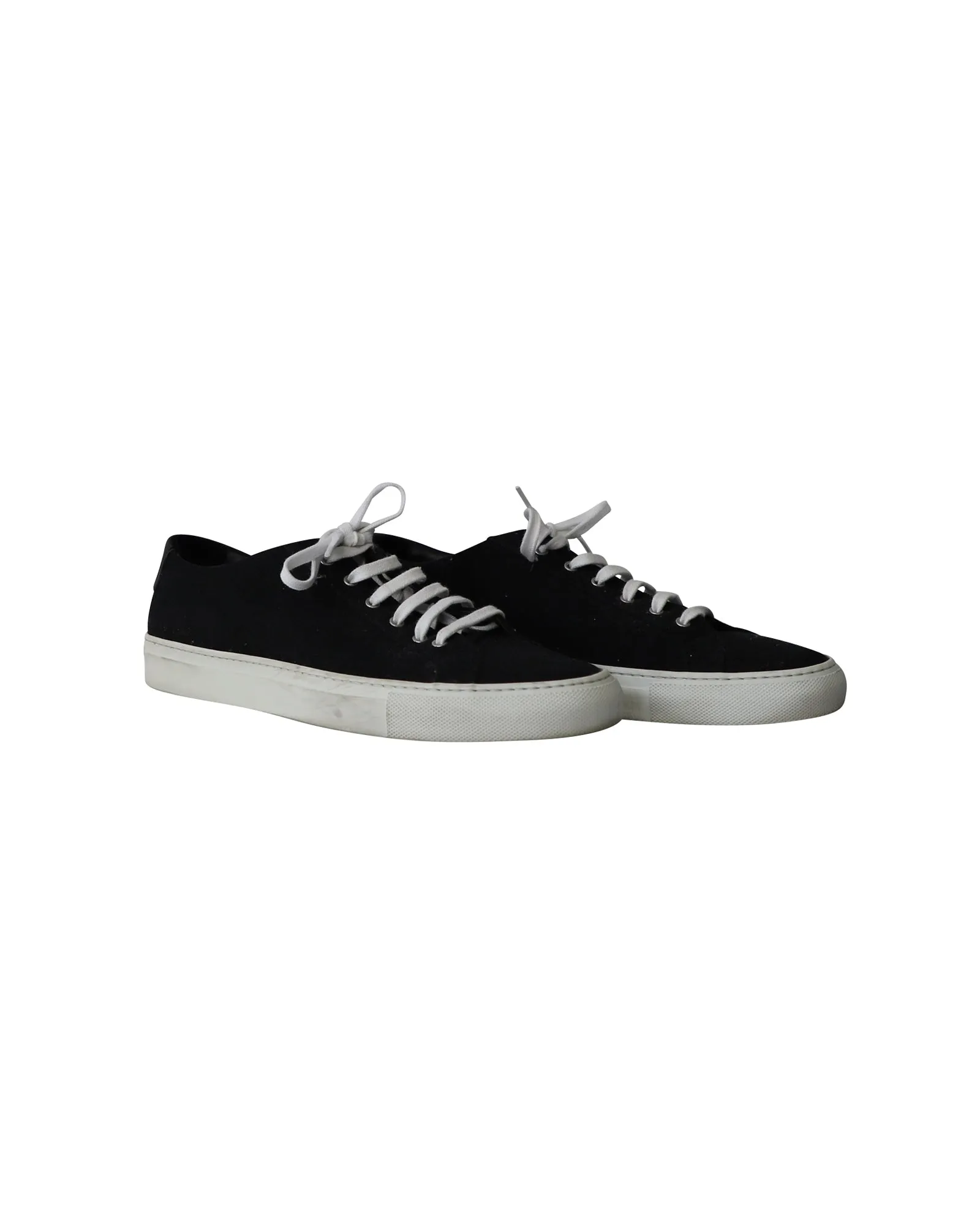 Common Projects Achilles Low Sneakers in Black Canvas