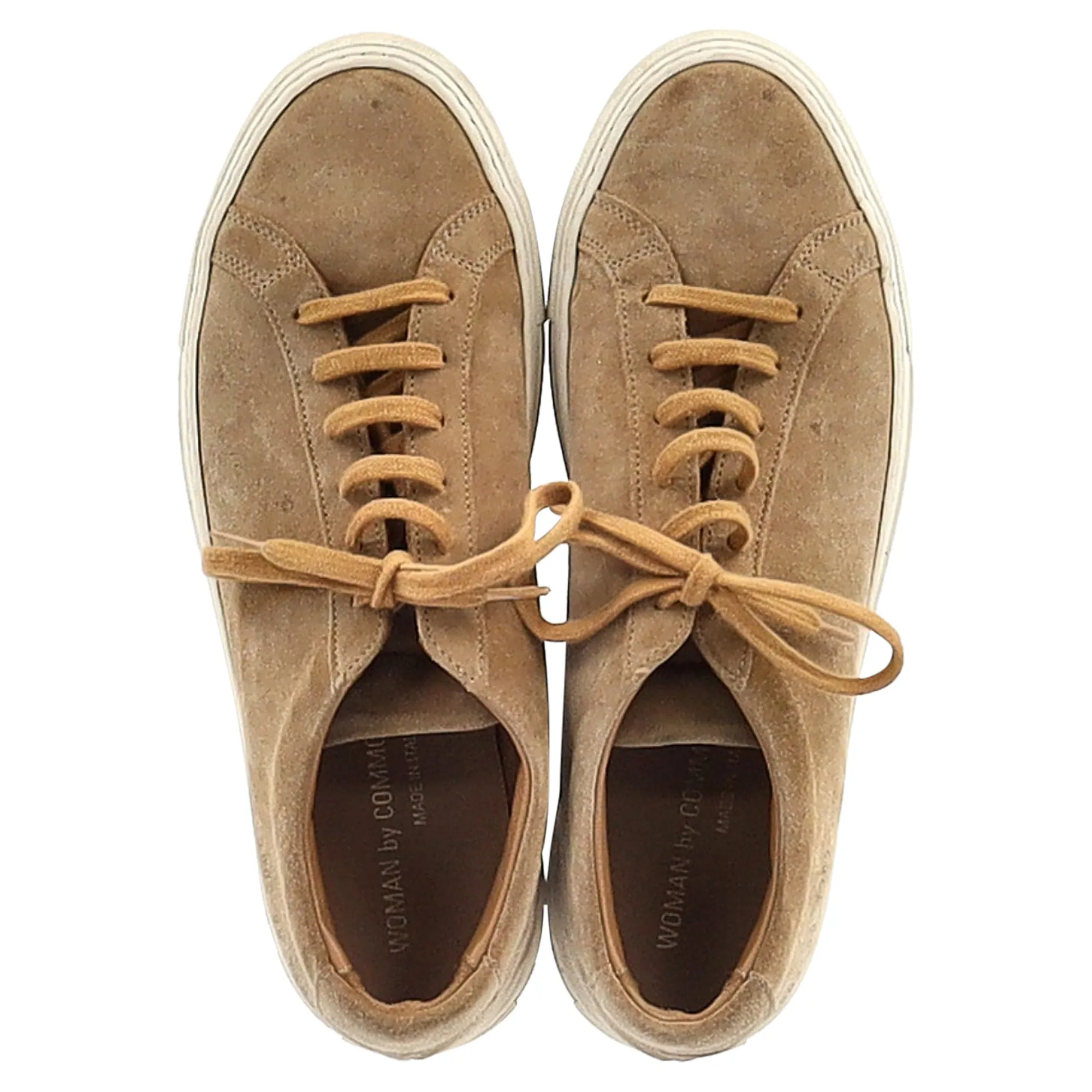 Common Projects Original Achilles Sneakers in Beige Suede
