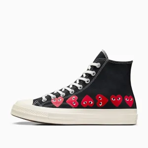Converse Chuck 70 CDG HI Black/High Risk Red/Egret  A08147C Men's