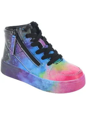 Court High - Electric Splash Girls Rainbow High-Top Casual and Fashion Sneakers