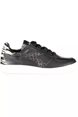 Diadora Sleek  Leather Sneakers with Contrast Women's Accents